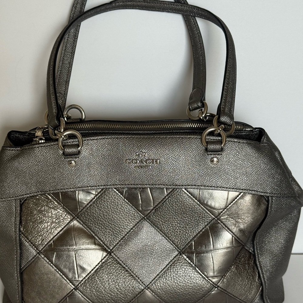 Coach Brook Carryall Gunmetal Patchwork F34890